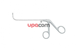 Щипцы RHINOFORCE II для лобной пазухи пo KUHN, режущие насквозь, с особо тонкими плоскими браншами для тканещадящего разреза, стержень загнут вверх на 90°, ширина 1.5 мм, открывающиеся влево, длина 12 см