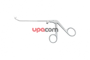 Миниатюрные носовые щипцы RHINOFORCE II, с очень тонкими плоскими браншами, режущие насквозь, для тканещадящего разреза, конец тубуса загнут вверх на 30°, бранши загнуты вверх на 45°, ширина 1.5 мм, с разъемом для чистки, длина 13 см,по SCHWARTZ-ANAND