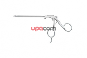Щипцы для клипс RHINOFORCE II по MONTGOMERY-YOUNGS, для эндоназальной эндоскопической лигатуры клиновидно-небной артерии, с аспирационным каналом, рукоятка с пружиной, прямые, с разъемом для чистки, длина 13 см, по KASSAM-SNYDERMAN