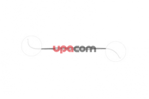 Двусторонний зонд для лобной пазухи по KUHN, № 6, обе стороны загнуты на 77°, один конец в форме зонда прямой, другой загнут вовнутрь, длина 22 см,по SCHWARTZ-ANAND