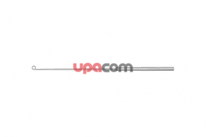 Кольцевая кюретка по CAPPABIANCA-de DIVITIIS, круглая проволока, диаметр 5 мм, конец стержня латерально загнут на 90°, с круглой рукояткой, длина 25 см