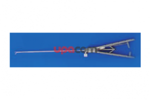 Иглодержатель Ультрамикро по КОН, с карбид-вольфрамовой вставкой, прямая рукоятка с фиксатором, бранши загнуты влево, размер 3 мм, длина 20 см, по KASSAM-SNYDERMAN