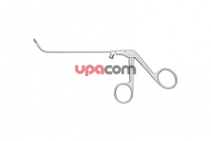 Щипцы RHINOFORCE II для лобной пазухи по KUHN, режущие насквозь, с особо тонкими плоскими браншами для тканещадящего разреза, стержень загнут вверх на 60°, ширина 1.5 мм, открывающиеся влево, длина 12 см