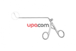 Выкусыватель по STAMMBERGER, круговой, загнутый вверх на 65°, для лобной пазухи и крючковидного отростка решетчатой кости, диаметр 4.5 мм, с разъемом для чистки, длина 17 см,по SCHWARTZ-ANAND