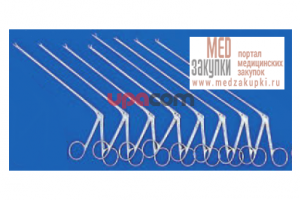 Щипчики, прямые, очень тонкие, с овальными ложкообразными браншами, ширина 0.6 мм, рабочая длина 15 см, по SCHWARTZ-ANAND