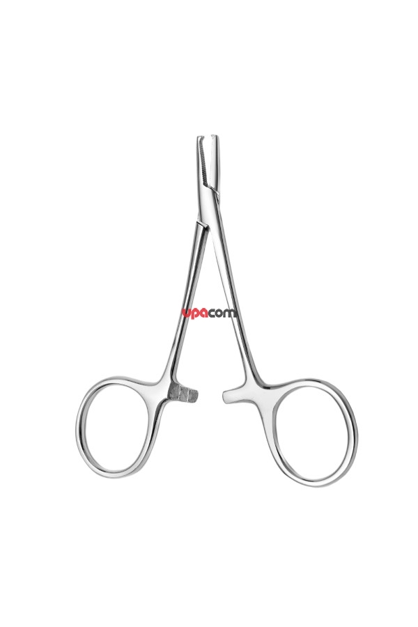 Зажим кровоостанавливающий, глазной, прямой с зубом, 84 мм