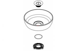 Bowl assembly, clear sandblast