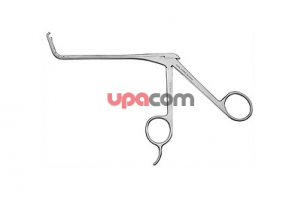 Выкусыватель для лобной пазухи, с загнутым вверх на 70° цепочным тубусом, режущий назад, для расширения доступа к лобной пазухе посредством удаления основания лобной пазухи, большой, бранши 5.5 х 5 мм, длина 13 см