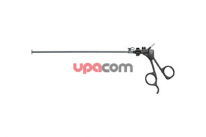 Щипцы CLICKLINE для захвата и диссекции, поворотные, разборные, изолированные, с соединением для монополярной коагуляции, обе бранши подвижны, бранши загнуты под прямым углом, размер 5 мм, длина 30 см, рукоятка 33125