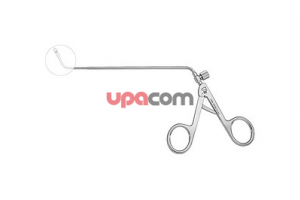 Выкусыватель по STAMMBERGER, круговой, загнутый вверх на 65°, для лобной пазухи и крючковидного отростка решетчатой кости, диаметр 3.5 мм, с разъемом для чистки, длина 17 см,по SCHWARTZ-ANAND